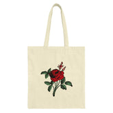 Red Rose Tote Bag, Floral Design Bag, Botanical Art Tote, Flower Lover Gift, Trendy Tote Bag, Everyday Bag, Elegant Tote, Stylish Carryall - Tawshia